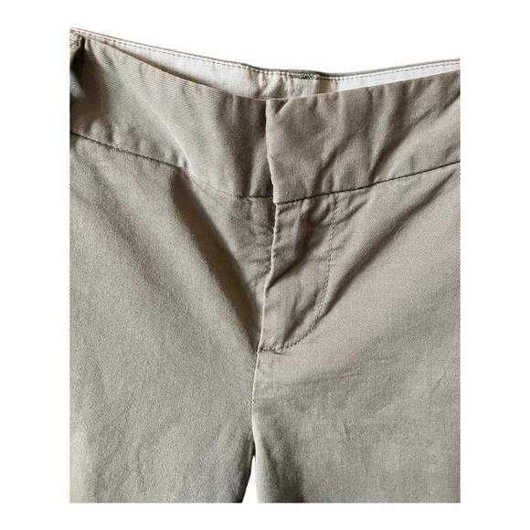 Caslan Nordstrom Low Rise Olive Green Faux Back Pockets Sz 4 Hook & Eye - Picture 5 of 8